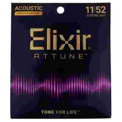 Elixir ATTUNE Phosphor Bronze Custom Light 11-52
