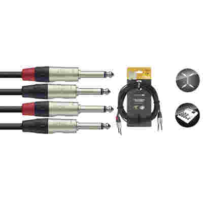 Stagg NTC6PR - podwójny kabel instrumentalny 6m